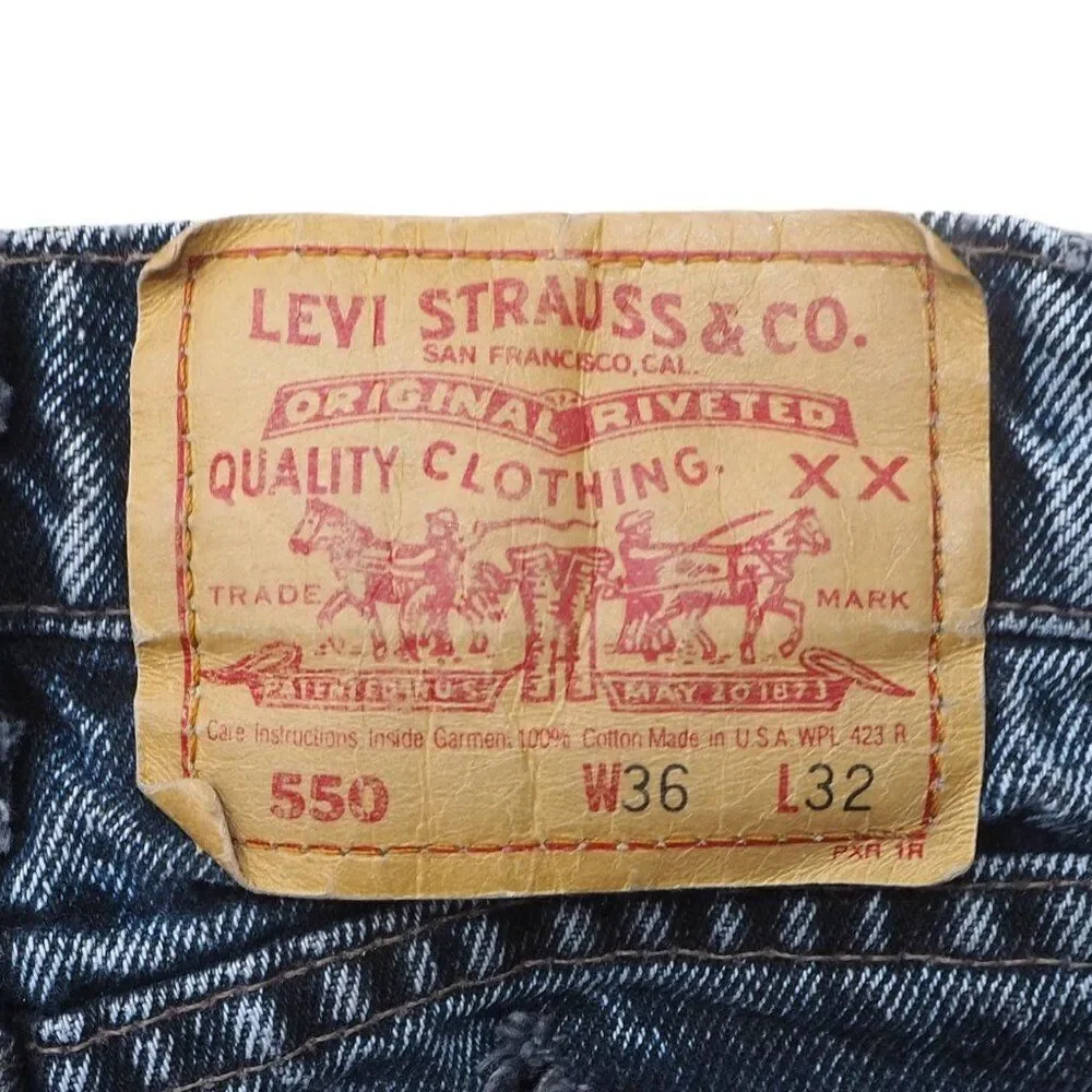 Levi Strauss & Co 550 Vintage 90s Made in‎ USA 100% Cotton Jeans Men's 36 x 32